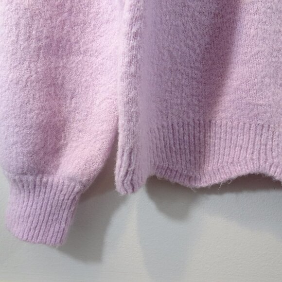 Code X Mode Size XS Pink Embroidered Hummingbirds Mock Neck Sweater Par Amour - Picture 2 of 6